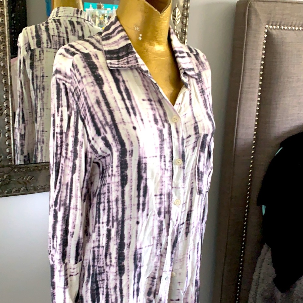 FELICITE TYE DYE BLOUSE VENICE BEACH STYLE SIZE M - Picture 2 of 5